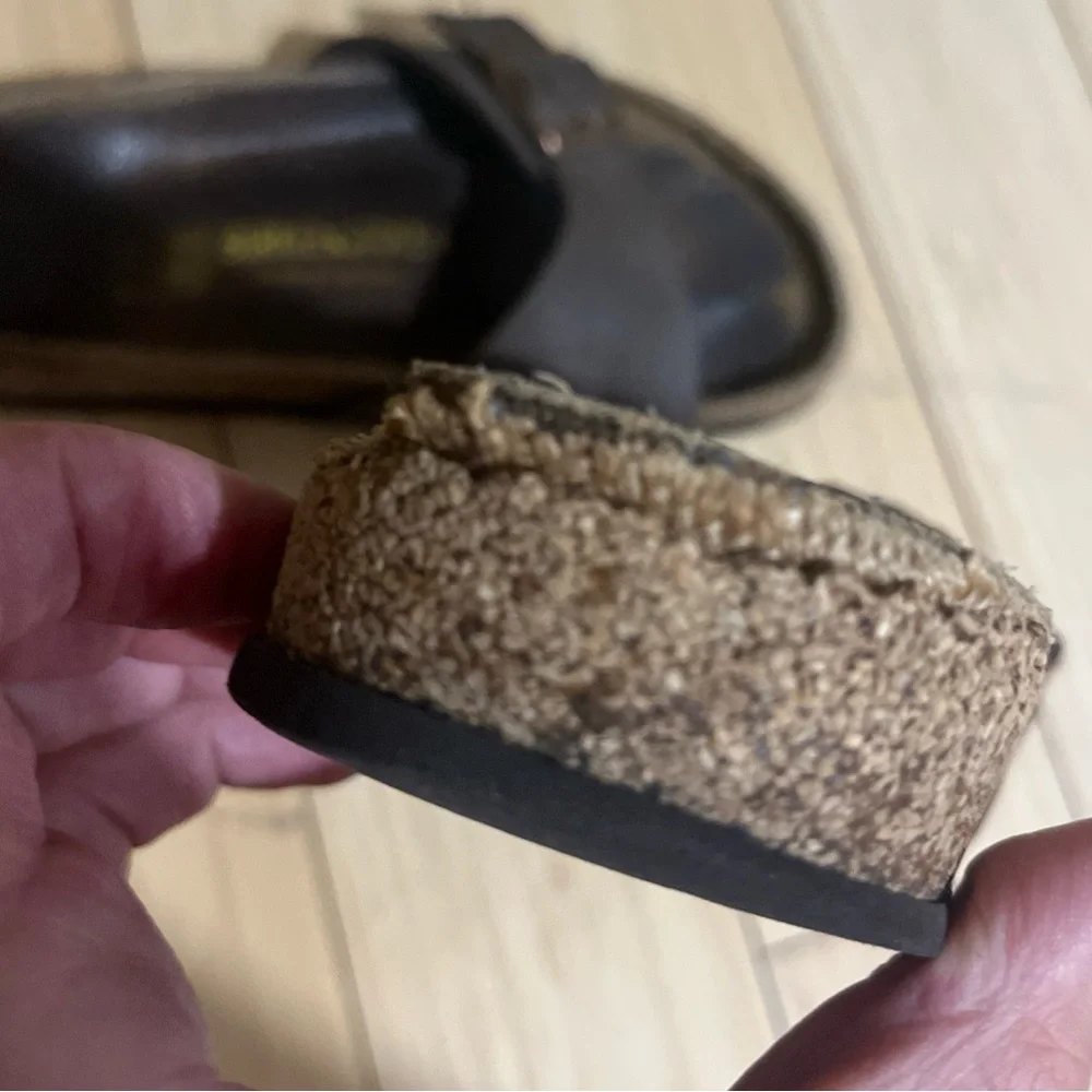 Birkenstock Madrid-Birko Brown Leather Sandals with Adjustable Buckles size 39 - Picture 3 of 9